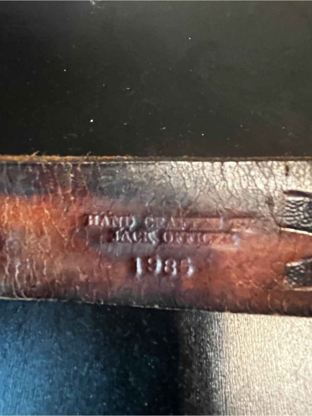 Vintage Personalized Brown Leather belt Name - "JACK" - Picture 14 of 15